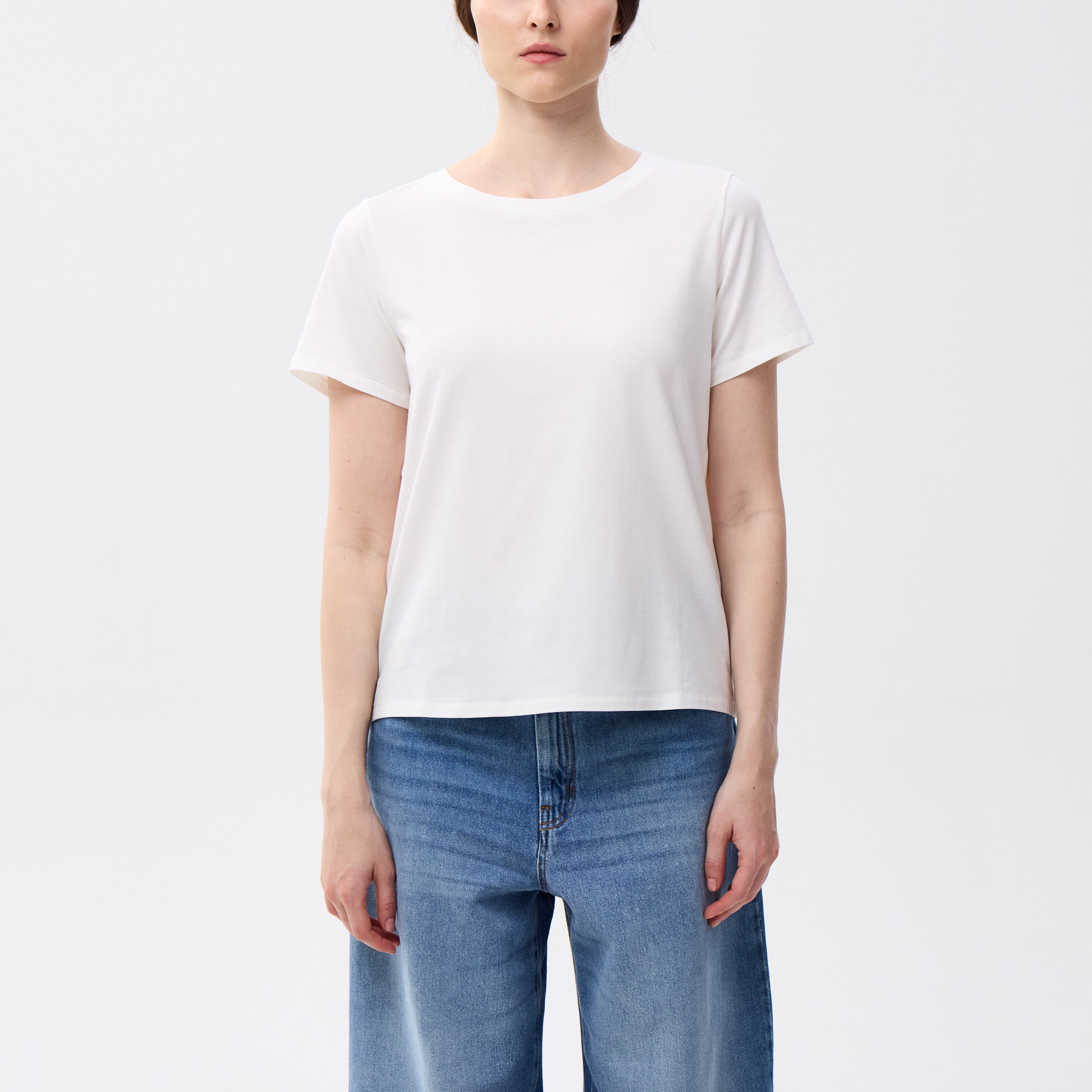 Футболка Max Mara Weekend белая базовая хлопоковая