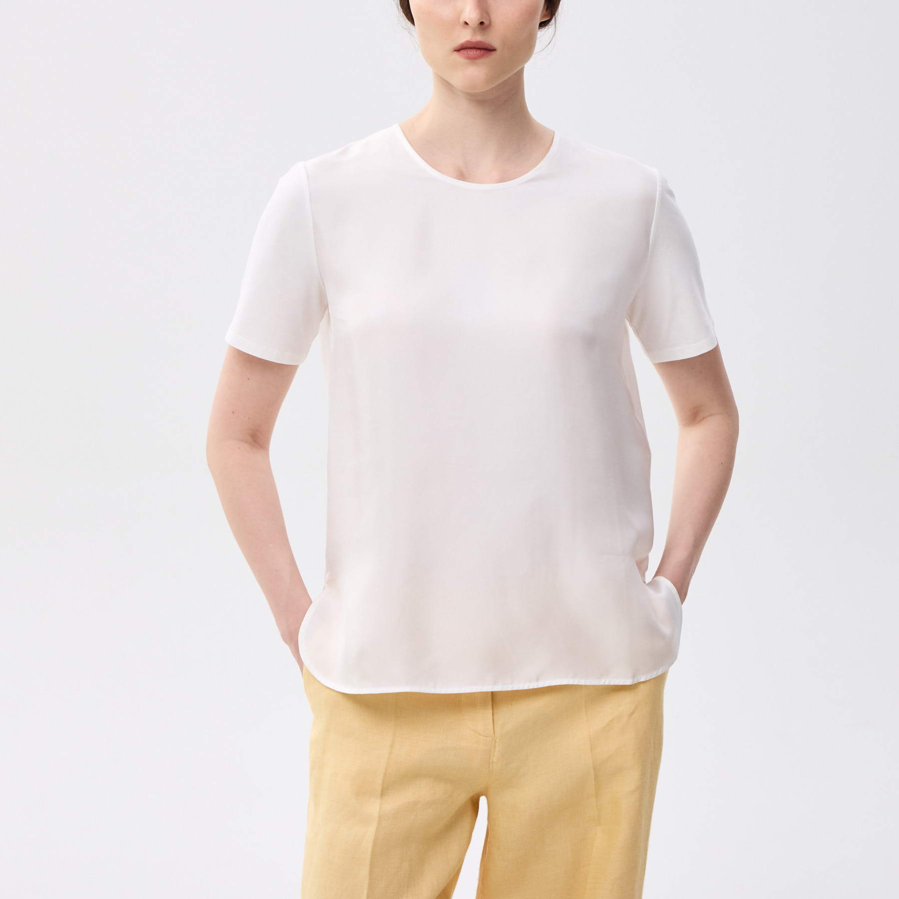 Футболка Max Mara Studio из натурального шелка и хлопка